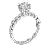 *** Lab Grown Diamond *** Peg Head Semi-Mount Diamond Ring