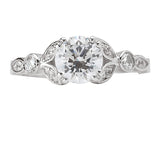 *** Lab Grown Diamond *** Peg Head Semi-Mount Diamond Ring
