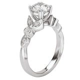 *** Lab Grown Diamond *** Peg Head Semi-Mount Diamond Ring