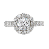 *** Lab Grown Diamond *** Halo Semi-Mount Diamond Ring