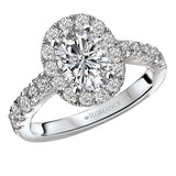 *** Lab Grown Diamond *** Halo Semi-Mount Diamond Ring