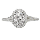 *** Lab Grown Diamond *** Halo Semi-Mount Diamond Ring