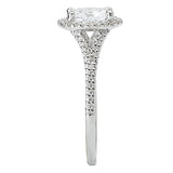 *** Lab Grown Diamond *** Halo Semi-Mount Diamond Ring
