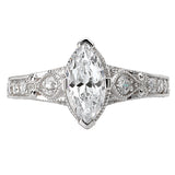 *** Lab Grown Diamond *** Vintage Semi-Mount Diamond Ring