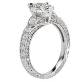 *** Lab Grown Diamond *** Vintage Semi-Mount Diamond Ring