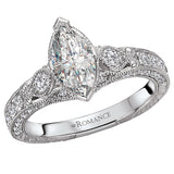 *** Lab Grown Diamond *** Vintage Semi-Mount Diamond Ring