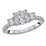 *** Lab Grown Diamond *** 3 Stone Semi-Mount Diamond Ring