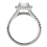 *** Lab Grown Diamond *** Halo Semi-Mount Diamond Ring