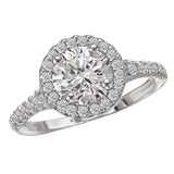 *** Lab Grown Diamond *** Halo Semi-Mount Diamond Ring