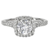 *** Lab Grown Diamond *** Halo Semi-Mount Diamond Ring