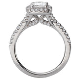 *** Lab Grown Diamond *** Halo Semi-Mount Diamond Ring