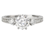 *** Lab Grown Diamond *** Vintage Semi-Mount Diamond Ring