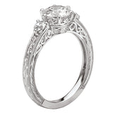 *** Lab Grown Diamond *** Vintage Semi-Mount Diamond Ring