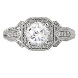 *** Lab Grown Diamond *** Vintage Semi-Mount Diamond Ring