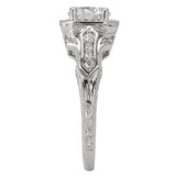 *** Lab Grown Diamond *** Vintage Semi-Mount Diamond Ring
