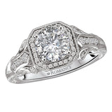 *** Lab Grown Diamond *** Vintage Semi-Mount Diamond Ring