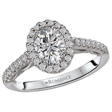 *** Lab Grown Diamond *** Halo Semi-Mount Diamond Ring