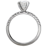 *** Lab Grown Diamond *** Diamond Semi-mount Engagement Ring