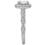 *** Lab Grown Diamond *** Halo Semi Mount Ring