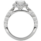 *** Lab Grown Diamond *** Halo Semi Mount Ring