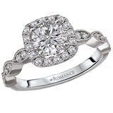 *** Lab Grown Diamond *** Halo Semi Mount Ring