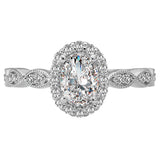 *** Lab Grown Diamond *** Halo Semi Mount Ring