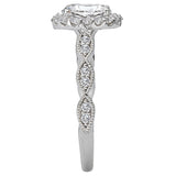 *** Lab Grown Diamond *** Halo Semi Mount Ring