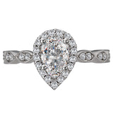 *** Lab Grown Diamond *** Halo Semi-Mount Diamond Ring