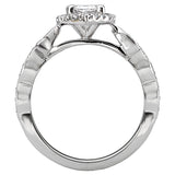 *** Lab Grown Diamond *** Halo Semi-Mount Diamond Ring