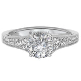 *** Lab Grown Diamond *** Peg Head Semi-Mount Diamond Ring