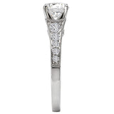 *** Lab Grown Diamond *** Peg Head Semi-Mount Diamond Ring