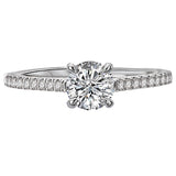 *** Lab Grown Diamond *** Peg Head Semi-Mount Diamond Ring