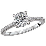 *** Lab Grown Diamond *** Peg Head Semi-Mount Diamond Ring