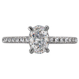 *** Lab Grown Diamond *** Peg Head Semi-Mount Diamond Ring