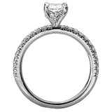 *** Lab Grown Diamond *** Peg Head Semi-Mount Diamond Ring