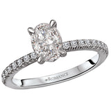 *** Lab Grown Diamond *** Peg Head Semi-Mount Diamond Ring