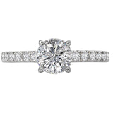 *** Lab Grown Diamond *** Peg Head Semi-Mount Diamond Ring
