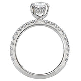 *** Lab Grown Diamond *** Peg Head Semi-Mount Diamond Ring