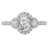 *** Lab Grown Diamond *** Halo Semi-Mount Diamond Ring