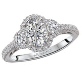 *** Lab Grown Diamond *** Halo Semi-Mount Diamond Ring