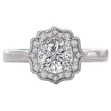*** Lab Grown Diamond *** Halo Semi-Mount Diamond Ring