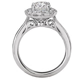 *** Lab Grown Diamond *** Halo Semi-Mount Diamond Ring