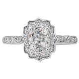 *** Lab Grown Diamond *** Halo Semi-Mount Diamond Ring
