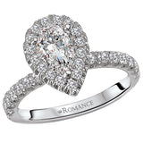 *** Lab Grown Diamond *** Halo Semi-Mount Diamond Ring