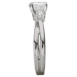 *** Lab Grown Diamond *** 3-Stone Semi-Mount Diamond Ring