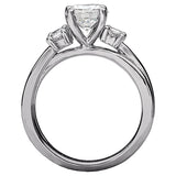 *** Lab Grown Diamond *** 3-Stone Semi-Mount Diamond Ring