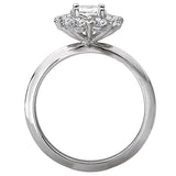 *** Lab Grown Diamond *** Halo Semi-Mount Diamond Ring