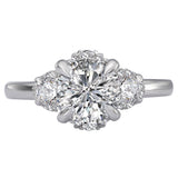 *** Lab Grown Diamond *** 3 Stone Semi-Mount Diamond Ring