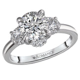 *** Lab Grown Diamond *** 3 Stone Semi-Mount Diamond Ring