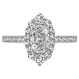 *** Lab Grown Diamond *** Halo Semi-Mount Diamond Ring